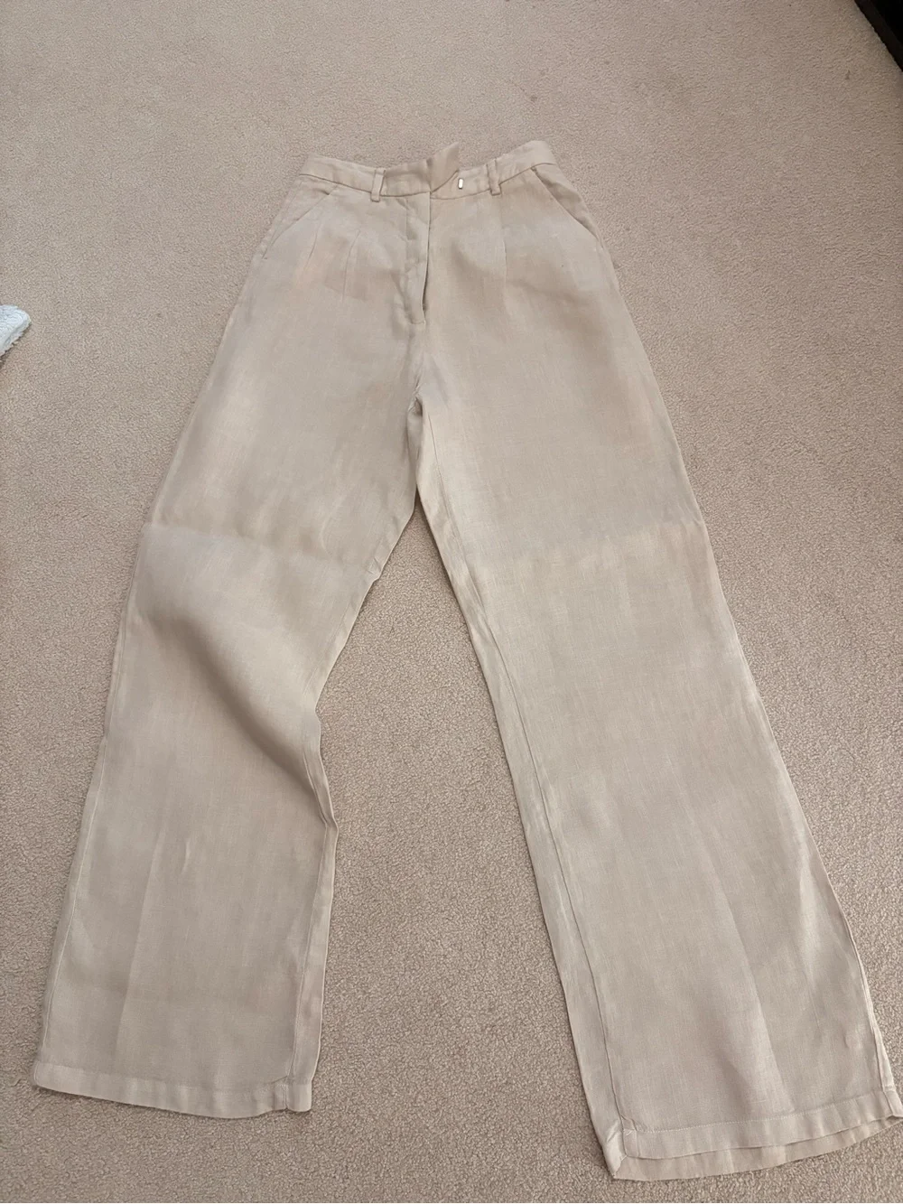 Women Zara 100% Linen Pants